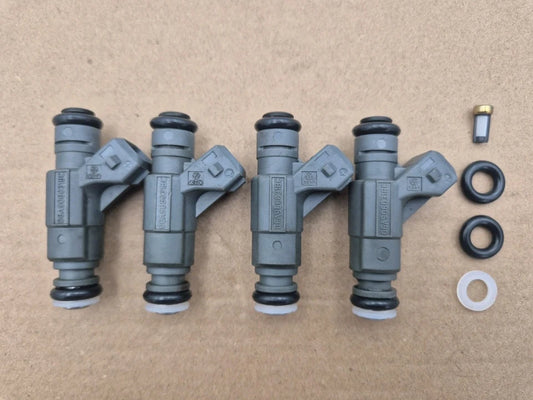 4x 1.8t VW AUDI Petrol Fuel Injector 0280156063 Bosch BAM 225 REFURBISHED + RAIL